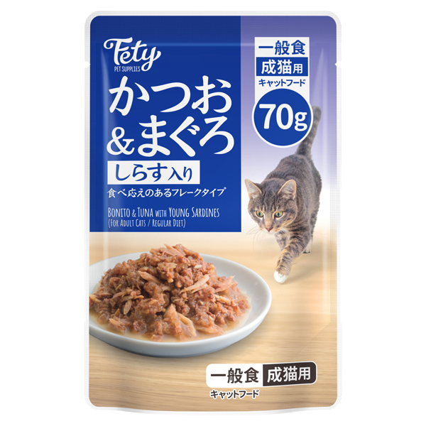 フェティ キャットフード パウチ かつお&まぐろ しらす入
