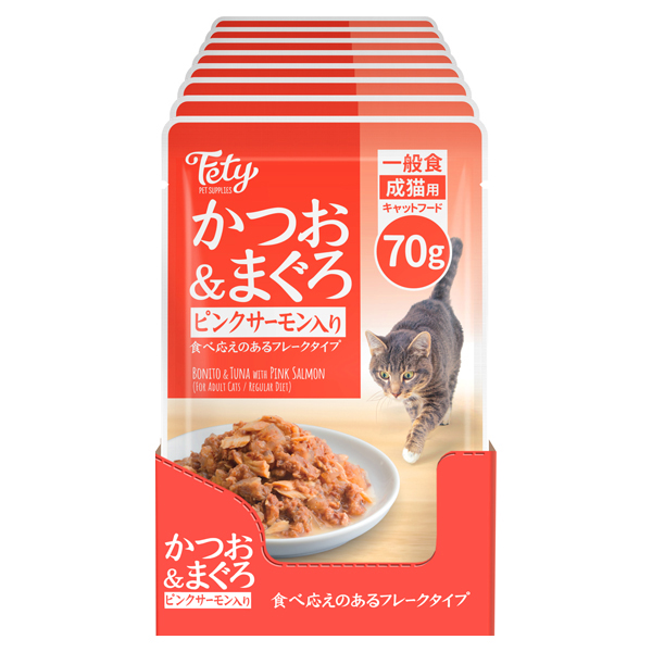 フェティ キャットフードパウチかつお&まぐろサーモン入ボール 商品画像 (0)