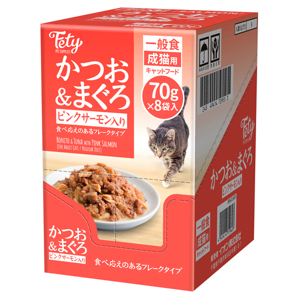 フェティ キャットフードパウチかつお&まぐろサーモン入ボール