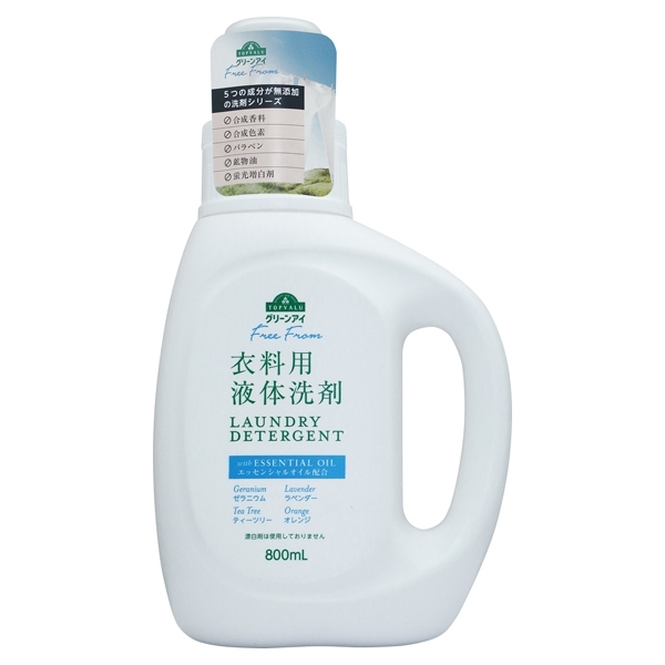 Free From 衣料用液体洗剤 Laundry Detergent イオンのプライベートブランド Topvalu トップバリュ イオンのプライベートブランド Topvalu トップバリュ