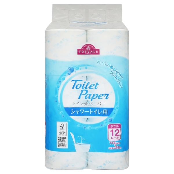 Toilet Paper トイレットペーパー シャワートイレ用 イオンのプライベートブランド Topvalu トップバリュ イオンのプライベートブランド Topvalu トップバリュ