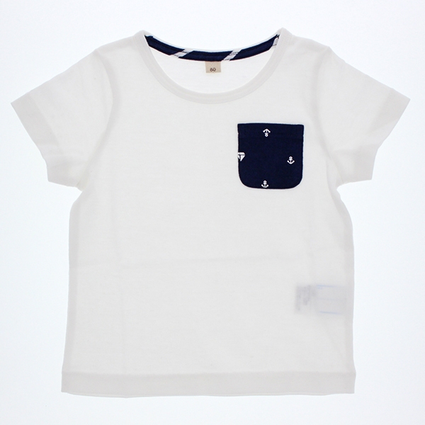 オーガニックコットン ポケット付半袖Tシャツ 商品画像 (メイン)