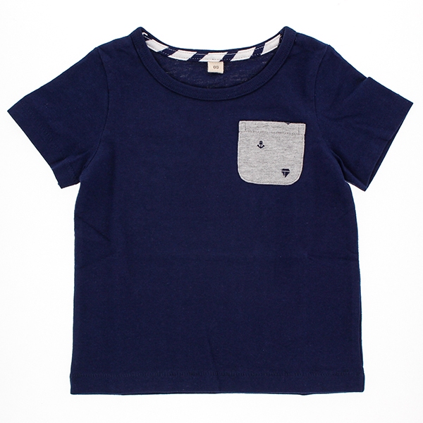 オーガニックコットン ポケット付半袖Tシャツ 商品画像 (メイン)