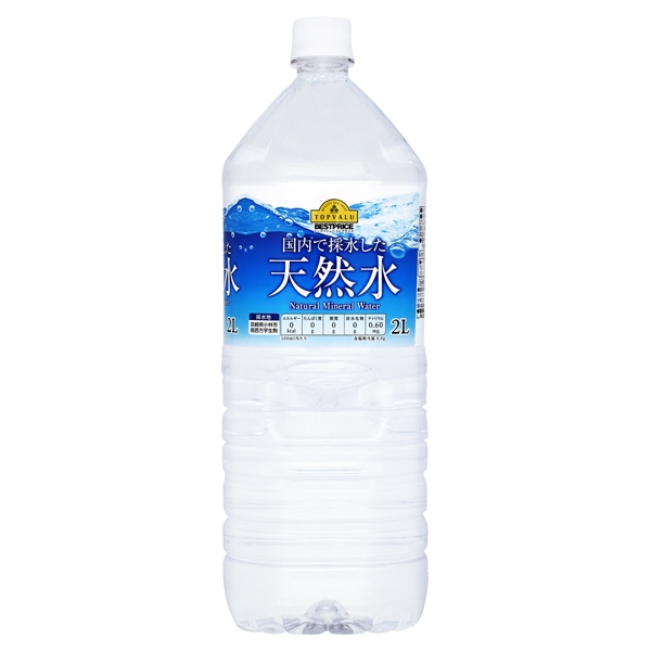 国内で採水した 天然水 イオンのプライベートブランド Topvalu トップバリュ イオンのプライベートブランド Topvalu トップバリュ
