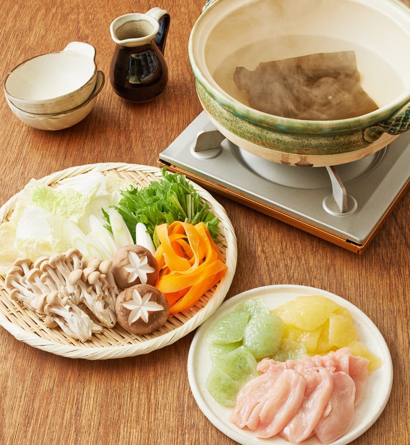 純輝鶏&さしみこんにゃくのさっぱりしゃぶしゃぶ レシピ画像