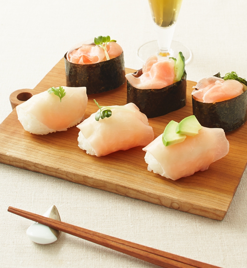 生ハムで作るにぎり寿司&軍艦巻き レシピ画像
