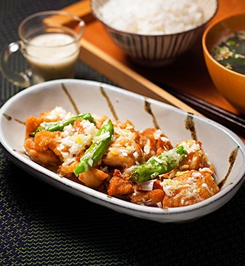 お酢をかけるだけ!のらくらくチキン南蛮風 レシピ画像
