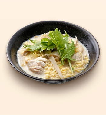 鶏ごぼう豆乳味噌ラーメン レシピ画像