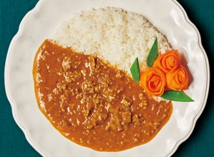 母の日に印度風カーネーションデコカレー レシピ画像