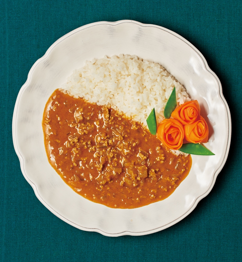 母の日に印度風カーネーションデコカレー レシピ画像