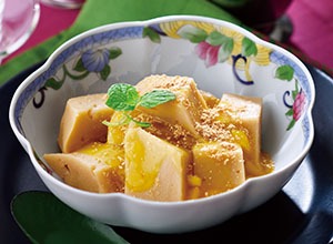 豆乳と黒糖のくずもち風プリン レシピ画像