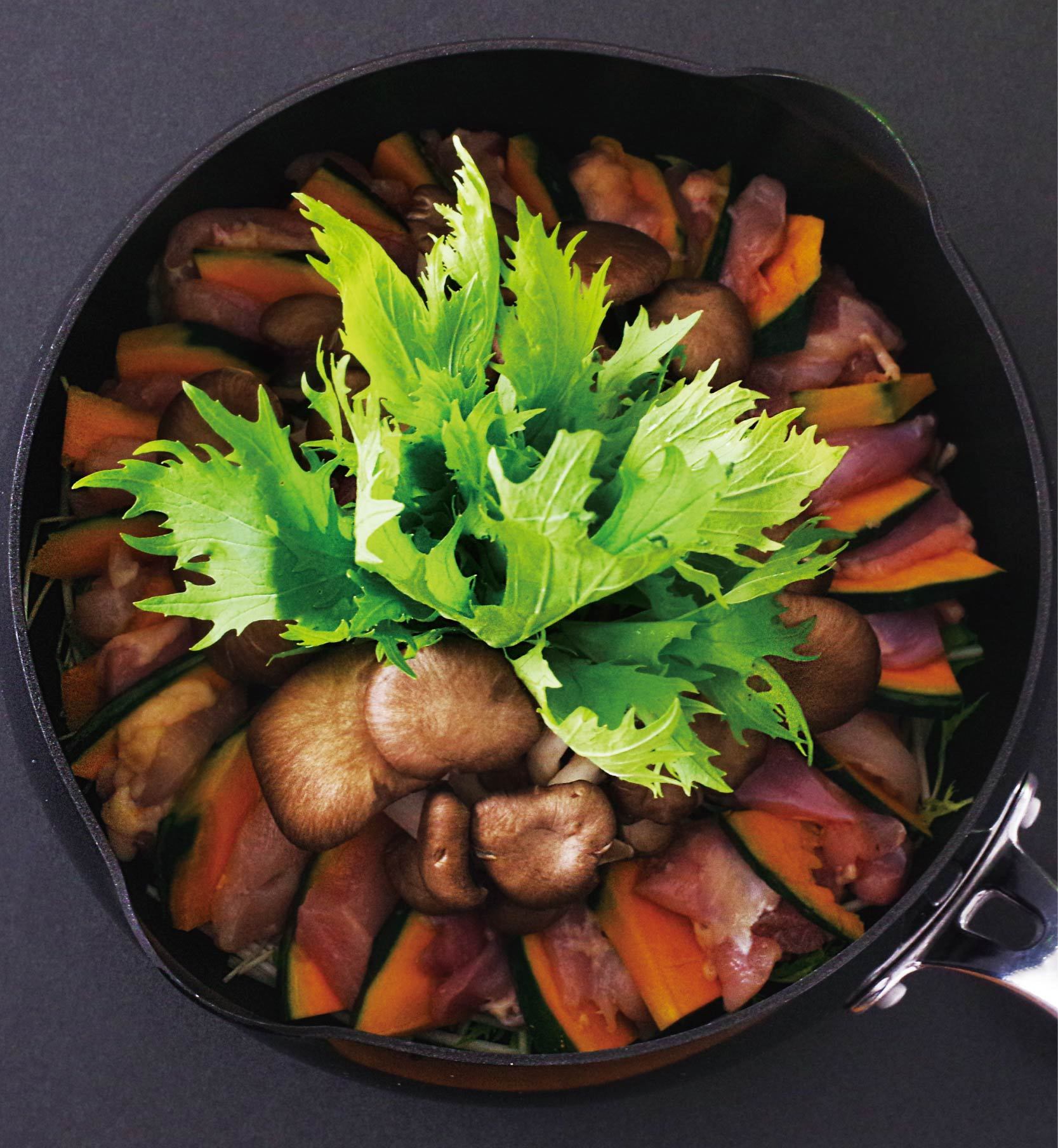鶏かぼちゃ鍋 レシピ画像