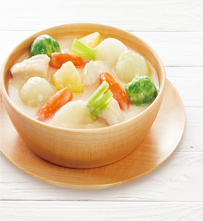 コロコロ野菜のホワイトシチュー レシピ画像