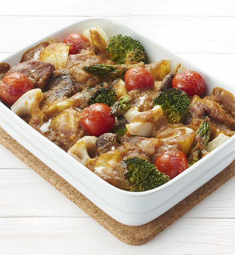 豚肉といろいろ野菜のギュッと焼き レシピ画像