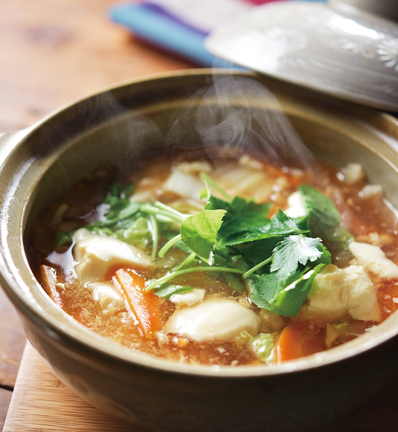 豆腐と野菜のあんかけ鍋 レシピ画像