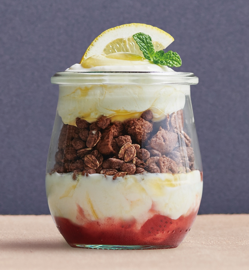 ギリシャヨーグラーノ「レアチーズケーキ風」 レシピ画像
