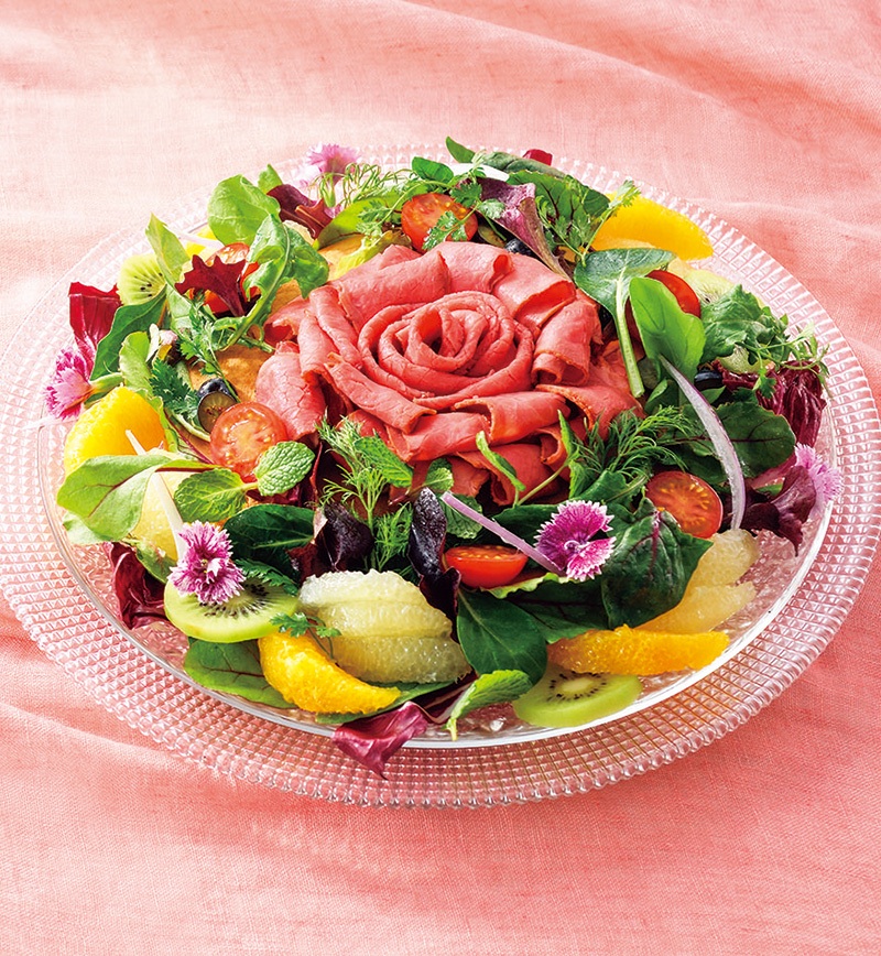 花咲くローズパンケーキ レシピ画像