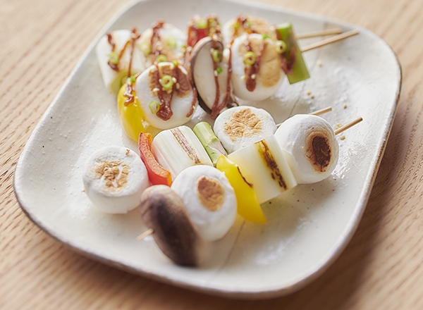 焼き鳥風はんぺんの串焼き レシピ画像