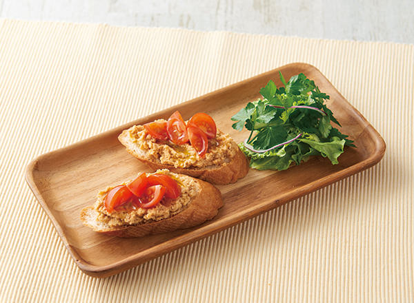 フムスとトマトのベジタルティーヌ レシピ画像