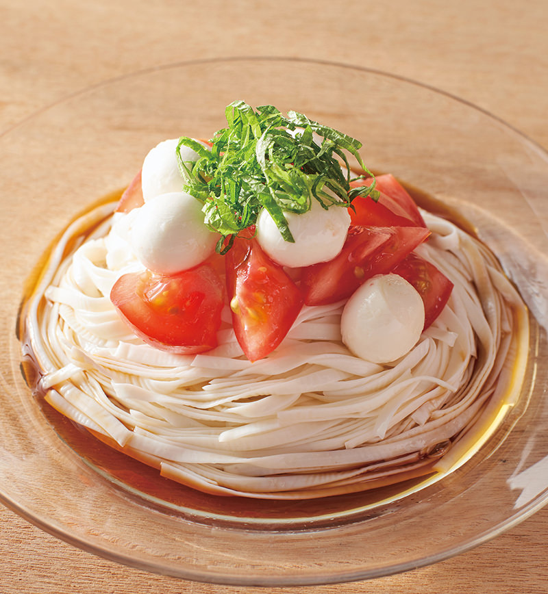 トマトとモッツァレラの冷やし麺 レシピ画像