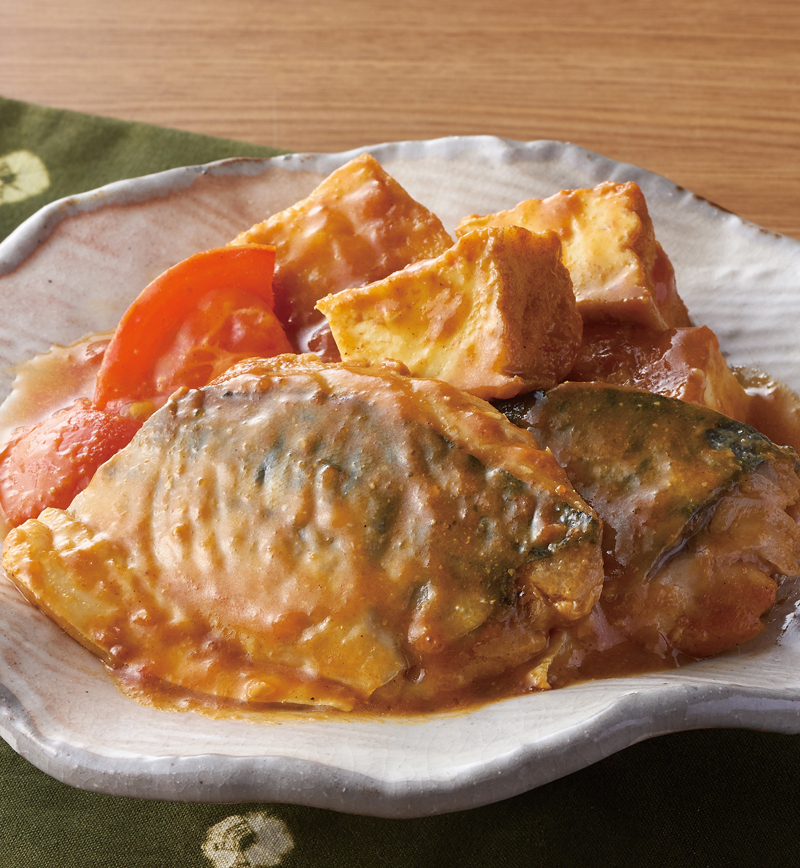 さばと厚揚げの味噌カレー煮 レシピ画像