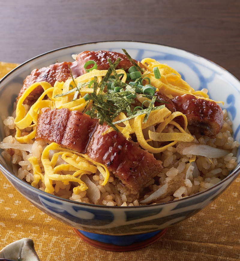 うなぎの蒲焼きとごぼうの炊き込みご飯 レシピ画像