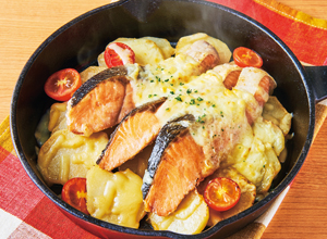 さけとじゃがいものこんがりチーズグリル レシピ画像