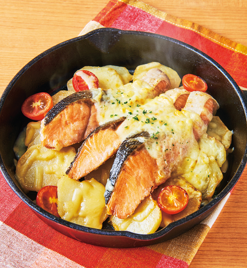 さけとじゃがいものこんがりチーズグリル レシピ画像