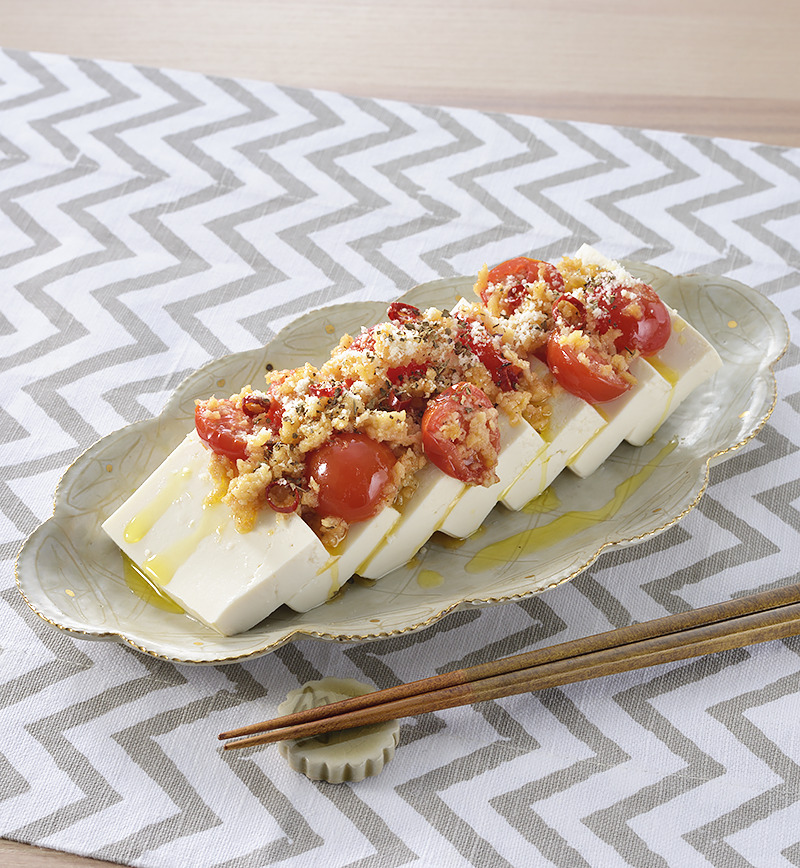 大豆ミンチとトマトのイタリアン豆腐 レシピ画像