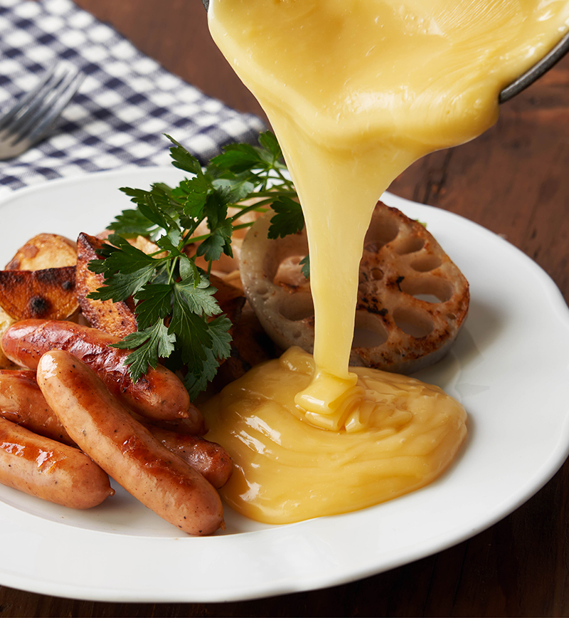 ウインナーと根菜のラクレットチーズ風 レシピ画像