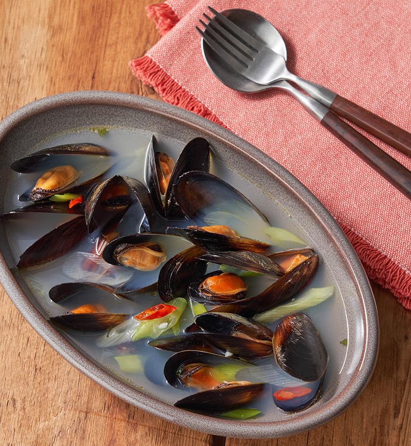 韓国風ムール貝のスープ レシピ画像