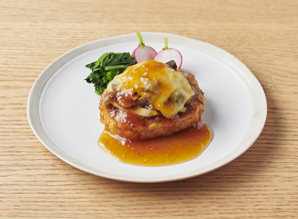きのことチーズの和風大豆ハンバーグ レシピ画像