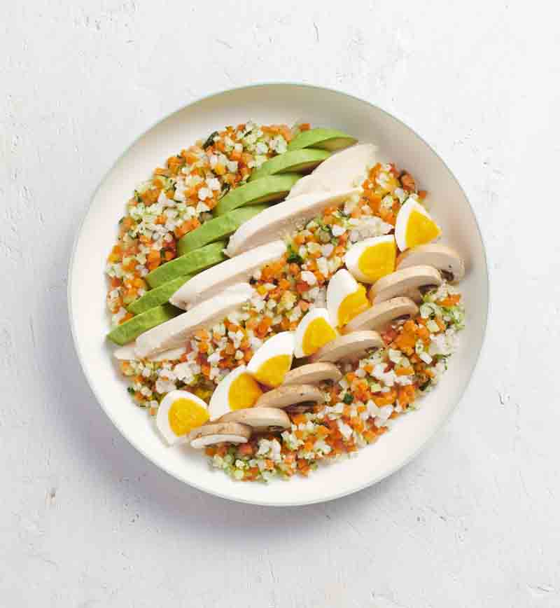 サラダチキンの彩りサラダ レシピ画像