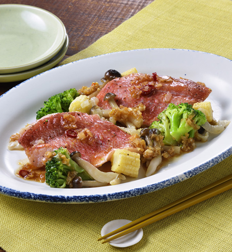 赤魚の中華香味ソースがけ レシピ画像