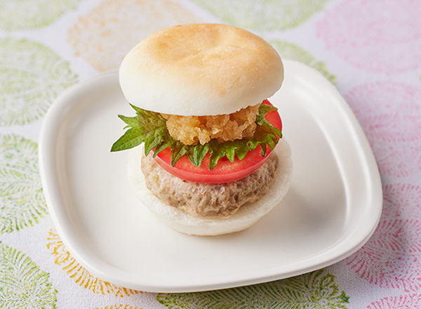 【やさしごはん】和風おろしハンバーガー レシピ画像