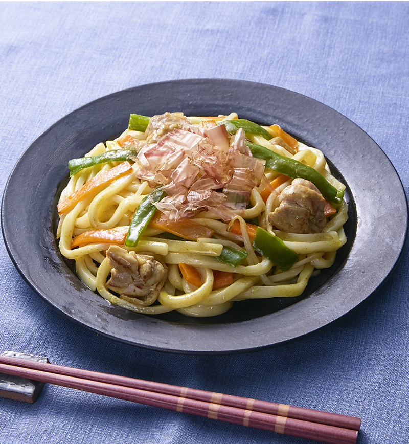 和風カレー風味 焼うどん レシピ画像