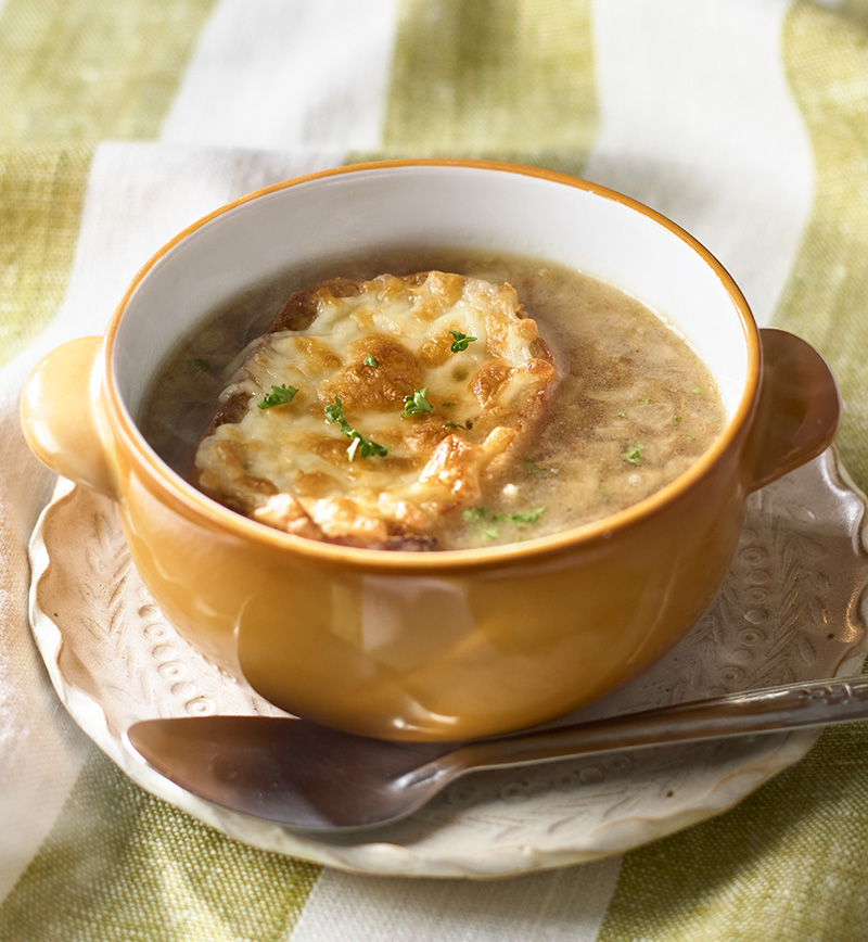 乾燥野菜で作る オニオングラタン風スープ レシピ画像