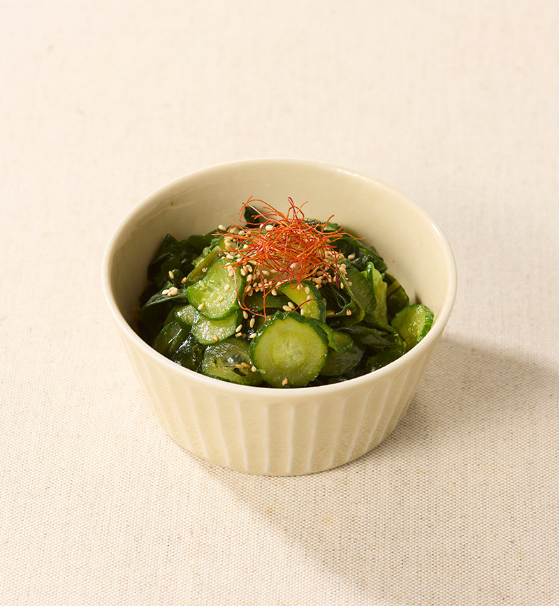 きゅうりとわかめの和え物(ごま油風味) レシピ画像