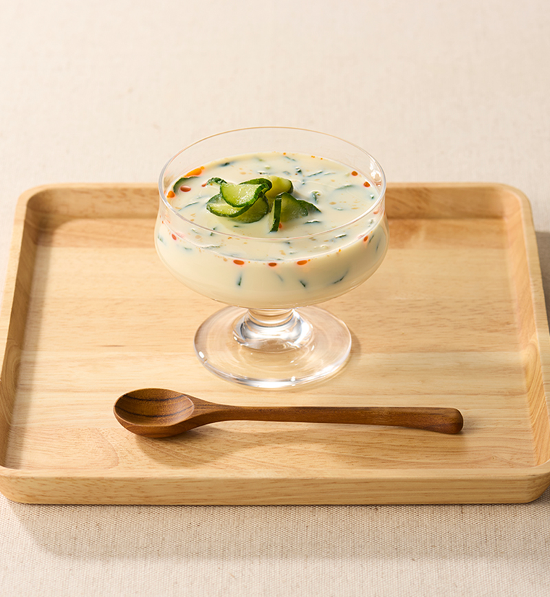 きゅうりと豆乳の冷製スープ レシピ画像