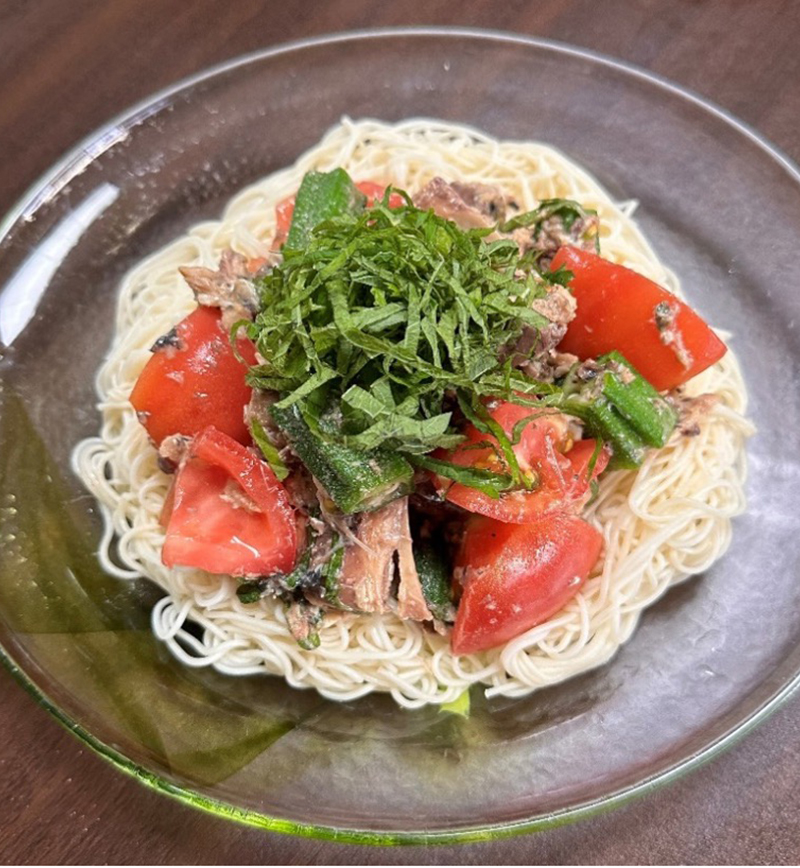 サバとトマトの相性抜群‼さっぱりそうめん レシピ画像
