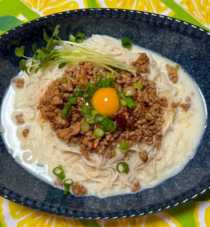 ピリ辛豆乳坦々そうめん レシピ画像