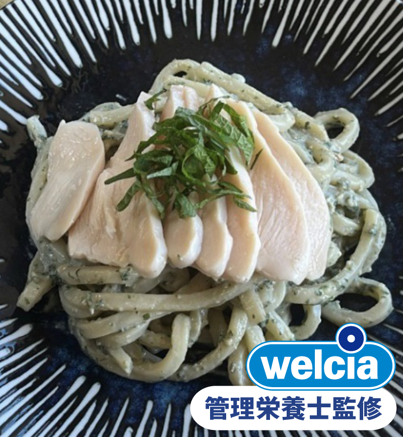大葉のジェノベーゼ風うどん レシピ画像