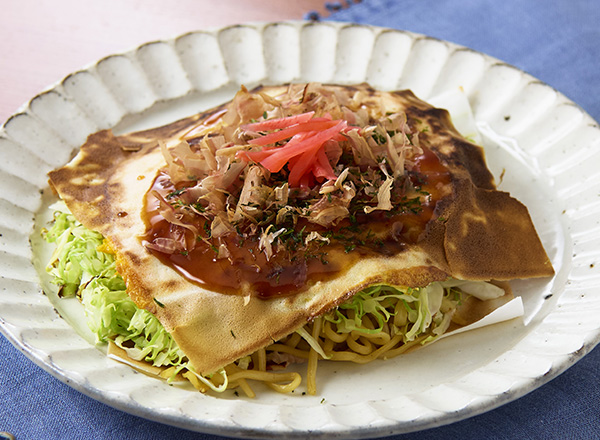 米粉シートで時短アレンジ! 広島風お好み焼き レシピ画像