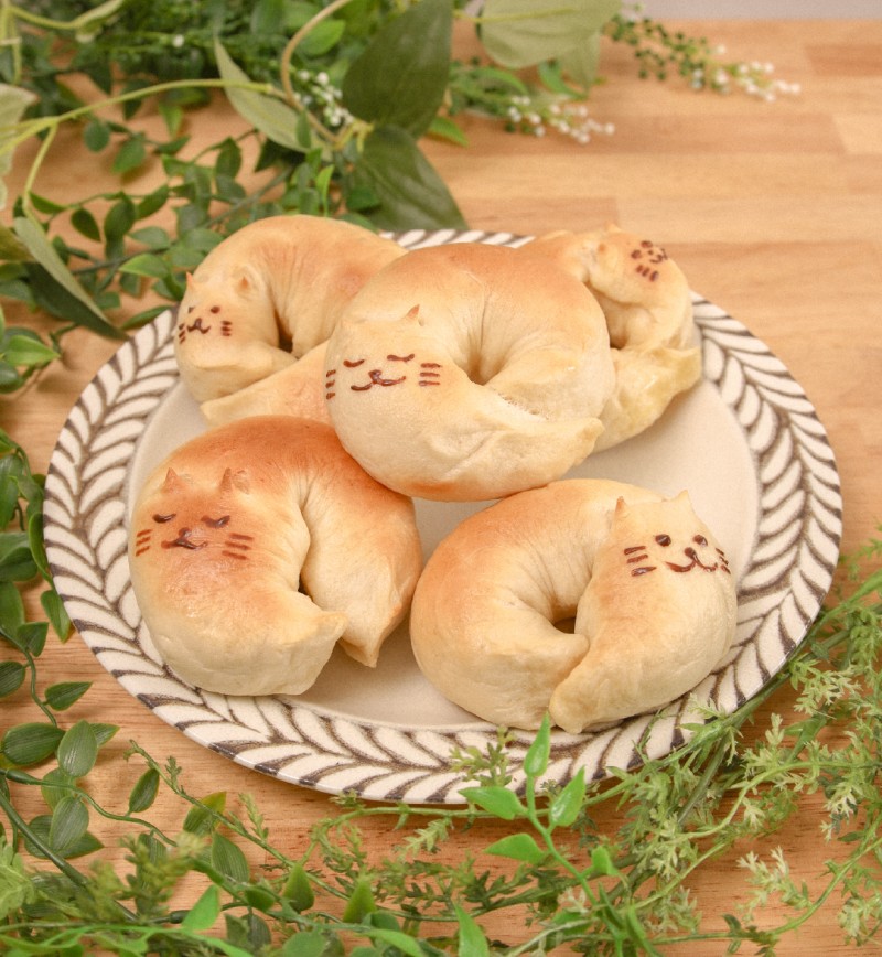 にゃんこベーグル レシピ画像