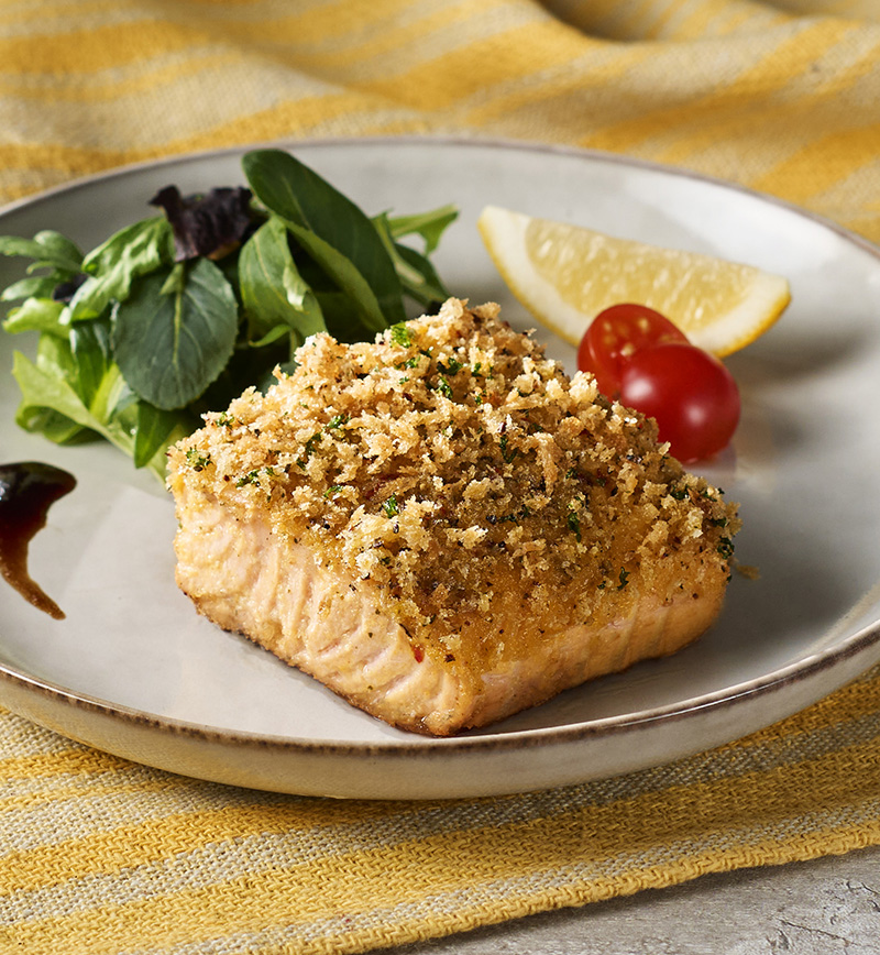 サーモンの香草パン粉焼き レシピ画像