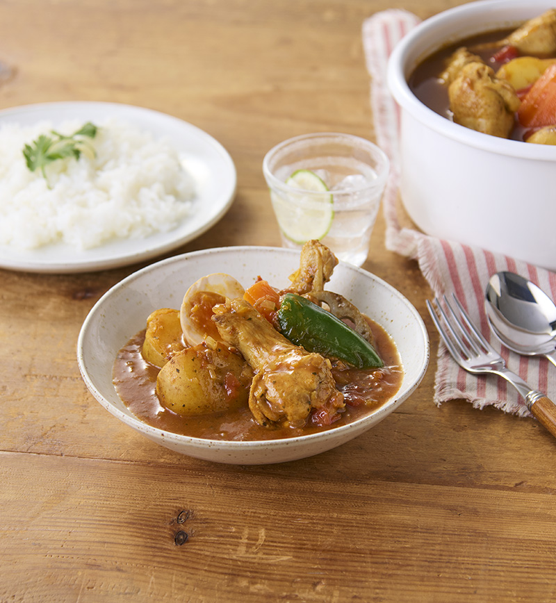 手羽元と野菜たっぷりスープカレー レシピ画像