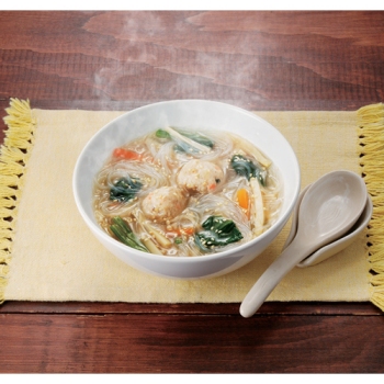 鶏肉だんごのはるさめスープ レシピ画像