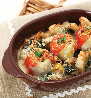 スモークサーモンのほくほくグラタン イオンのプライベートブランド Topvalu トップバリュ