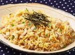 にんにく醤油のがっつりそばめし レシピ画像