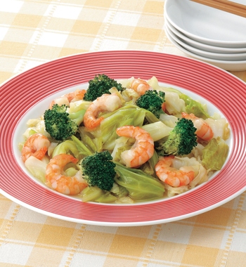 キャベツとえびの炒め物 レシピ画像